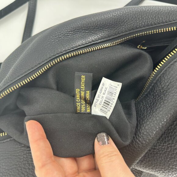 Vince Camuto 100% Leather Black Adina Convertible Backpack EUC main image 6